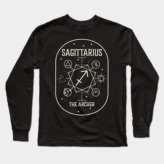 Sagittarius Long Sleeve T-Shirt by Nazonian